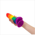 Load image into Gallery viewer, Justin 8″ Rainbow Suction Cup Dildo Swan Addiction
