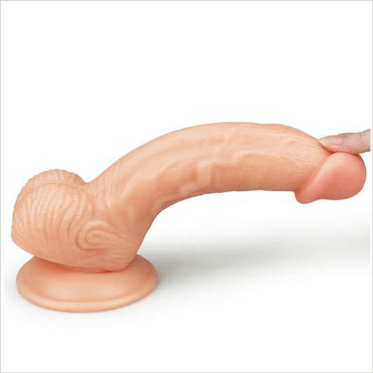 8" Ultra Soft Skin Dude Lovetoy Bending