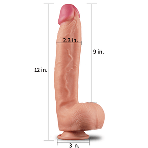12" Dual Layered Realistic Monster Cock | Lovetoy