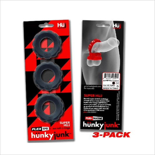 Hunkyjunk Super C-Ring 3-Pack Tar Ice