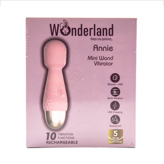  Wonderland Annie Mini Wand Vibrator Pink