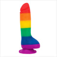 Load image into Gallery viewer, Justin 8″ Rainbow Suction Cup Dildo Swan Addiction
