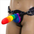 Load image into Gallery viewer, Justin 8″ Rainbow Suction Cup Dildo Swan Addiction
