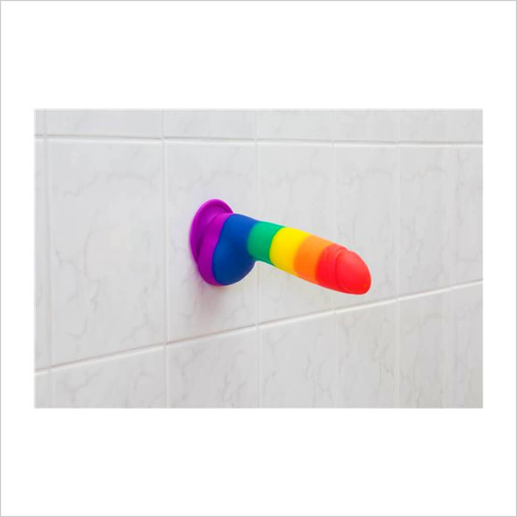 Justin 8″ Rainbow Suction Cup Dildo Swan Addiction