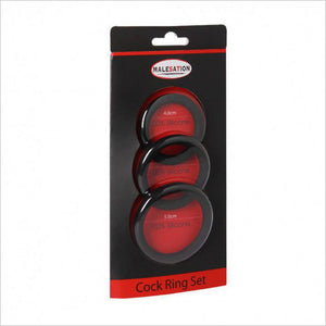 Three Piece Classic Scrotum & Penis Ring Set | Malestation