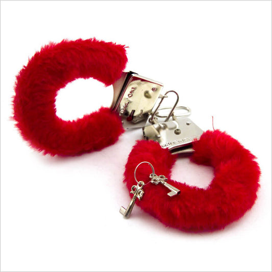 Red Fluffy Handcuffs